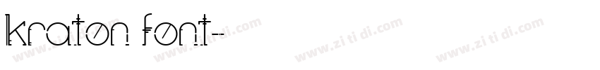 kraton font字体转换